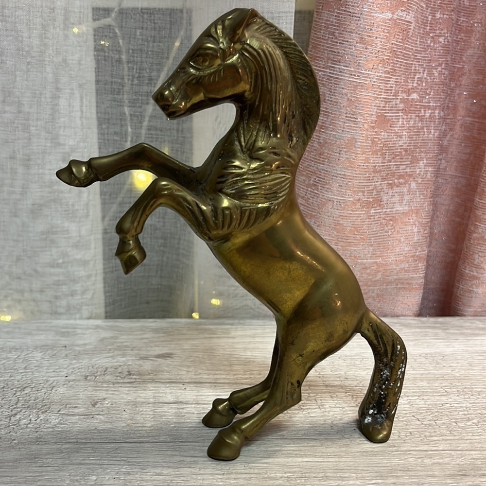 Brass Rearing Horse - Picture 3 of 8
